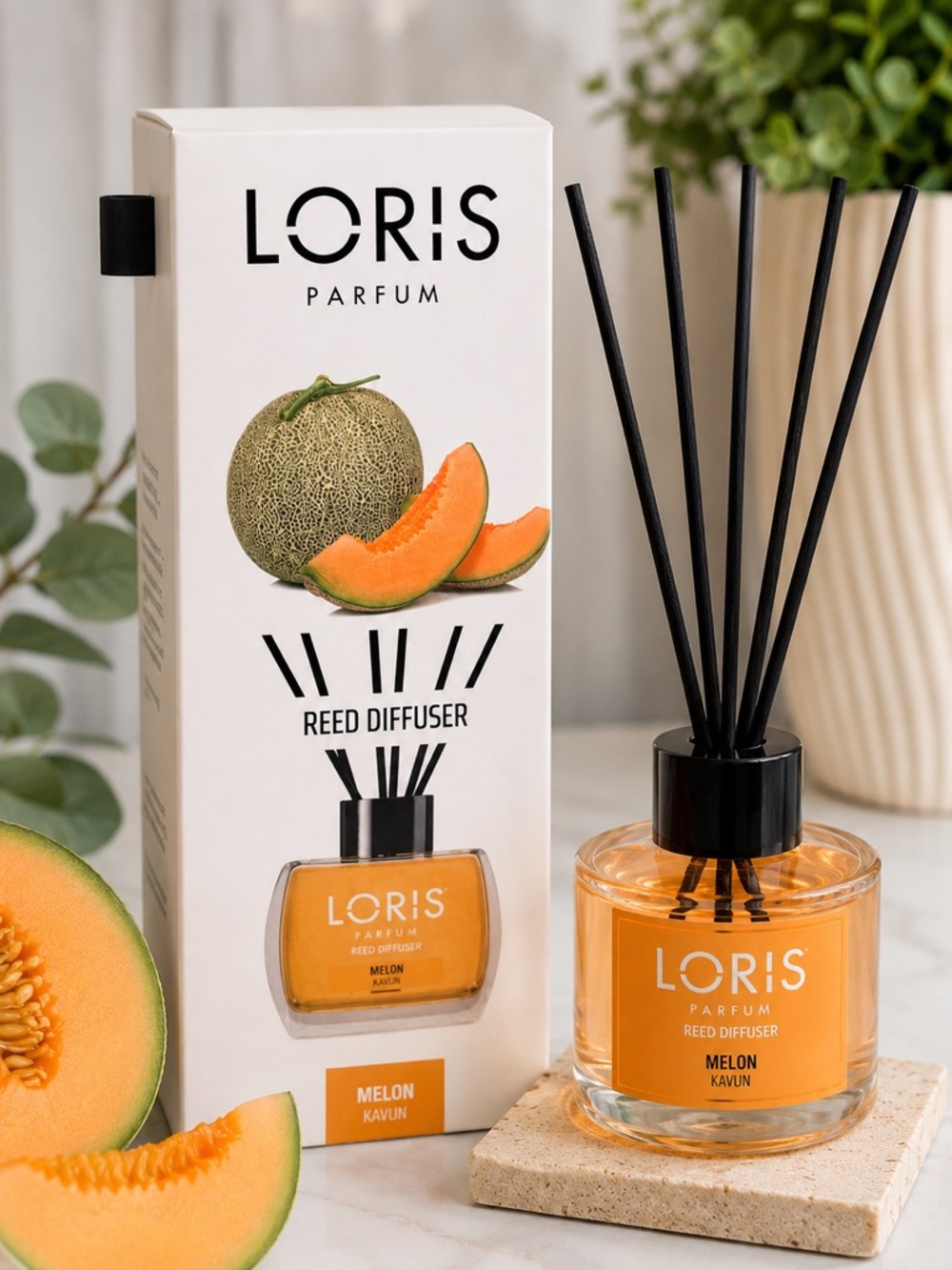 Loris Parfum Melon Reed Diffuser - Orange